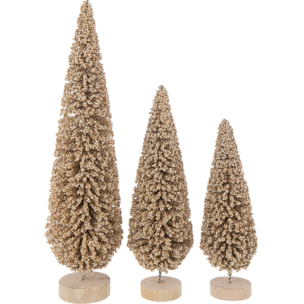 J-Line décoration Sapin De Noël - plastique - champagne - large