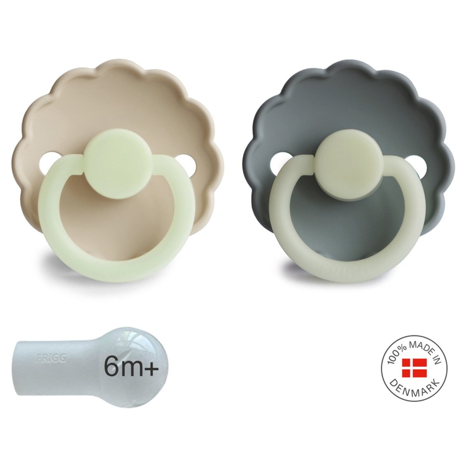 Frigg Pack 2 Chupetes Night Silicona Daisy
