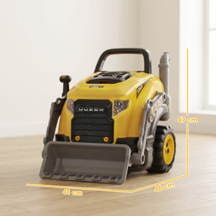 AIYAPLAY Juguete de Motor de Excavadora para Niños, Volante de Juguete con Vapor, Luces y Sonidos, Set de Reparación Mecánico Desmontable, Regalo Educativo para Niños y Niñas de 3-6 Años, Amarillo