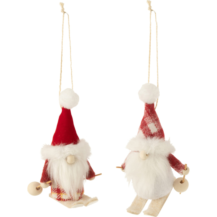 J-Line suspension de Noël Lutin - textile - rouge/blanc - 2 pcs