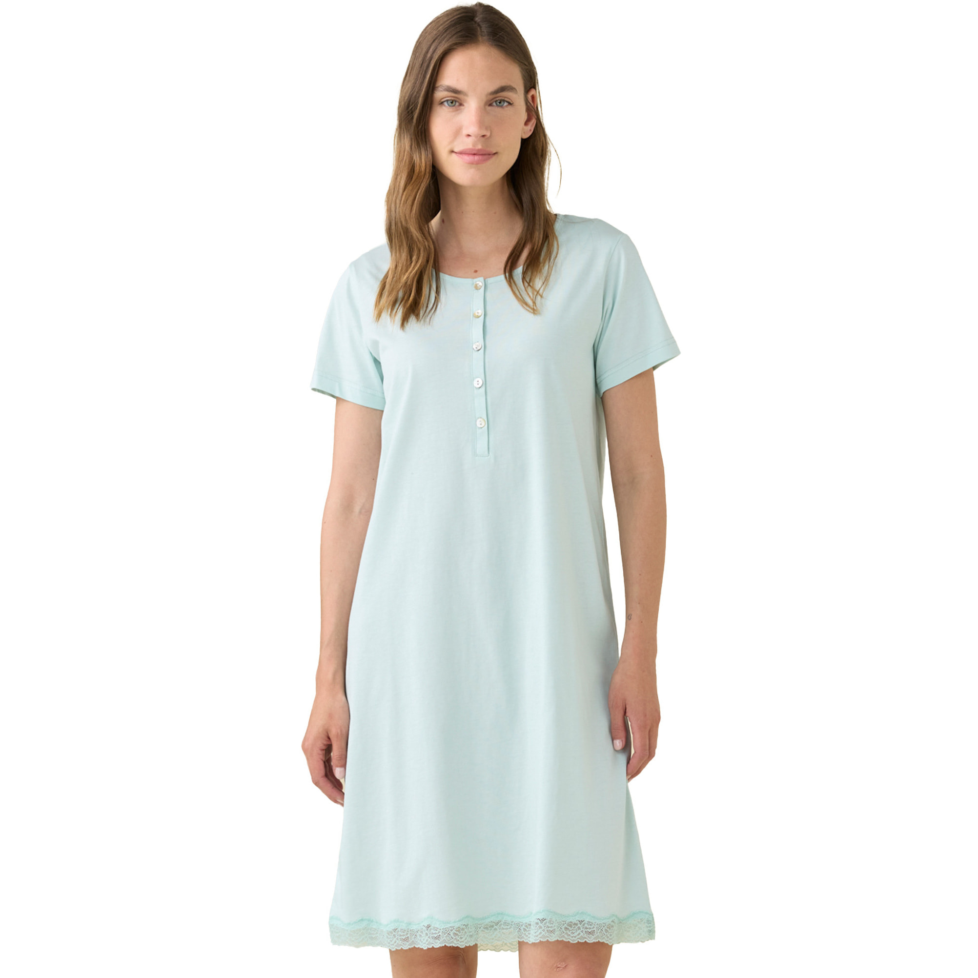 Camicia da notte donna estiva in cotone articolo essential. Noidinotte