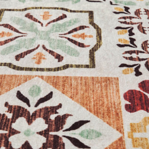 Tapis grand salon  motif géométrique, texture kilim, ZEDI, design original