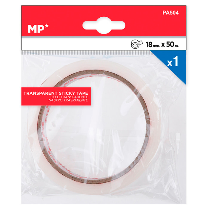 PACK 12 pz nastro adesivo 18 mm 50 mtrs