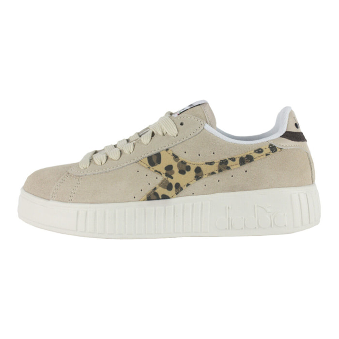 Zapatillas Sneaker para Mujer - DIADORA Game step suede animalier 501.178739 01 C8101 White/Parchment