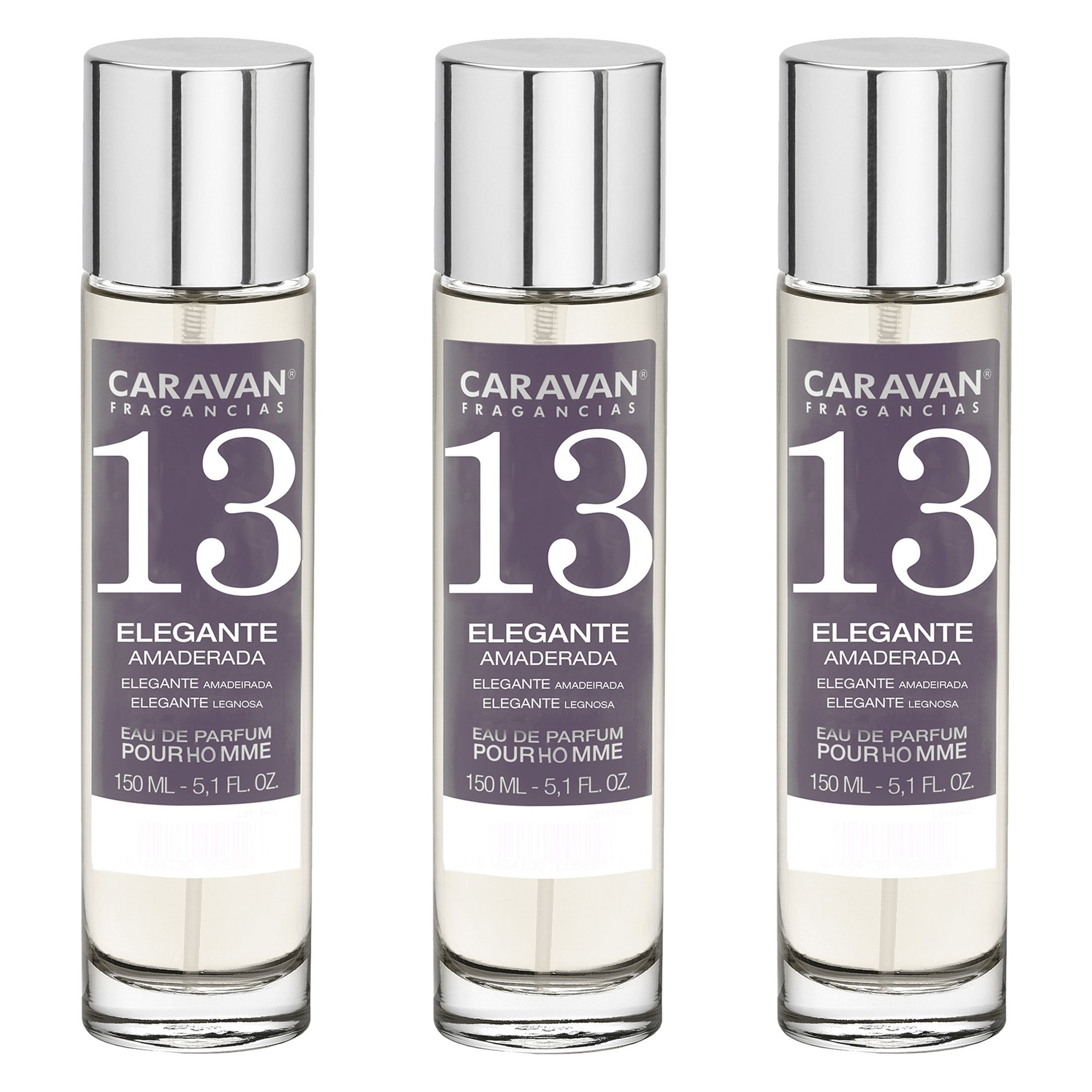 Caravan fragancias set de 3 frascos perfume de hombre nº13, de 150 ml