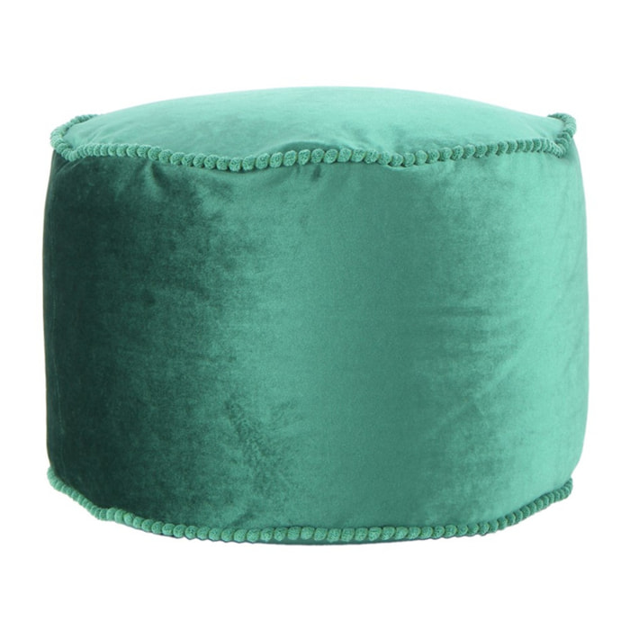 Pouf Rotondo Taj Mahal in Velluto Blu