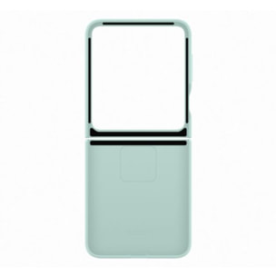 Coque SAMSUNG Z Flip6 silicone Vert d'eau avec anneau