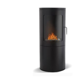 Poêle à l'éthanol de forme carrée en acier