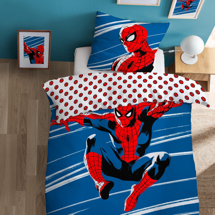 Parure de lit imprimée 100% coton, SPIDERMAN HOME ANNIVERSARY