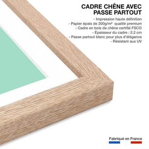 Affiche enfant cirque panda  Affiche sous cadre bois