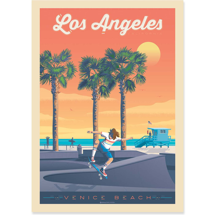 Affiche - Los Angeles Venice Beach - Olahoop Travel Posters