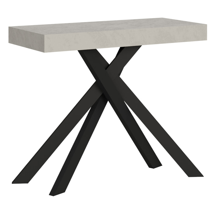 Console extensible 90x40/196 cm Krack Small cachemire pieds anthracite