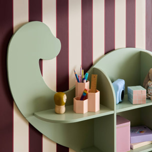 Etagère murale dinosaure 5 espaces de rangement BRACHI