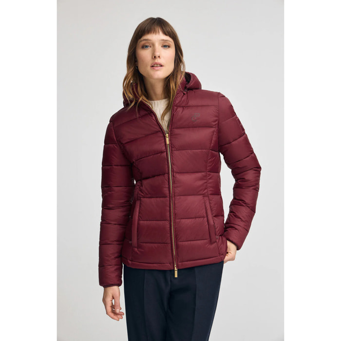 Chaqueta ultralight granate con logo Polo Club