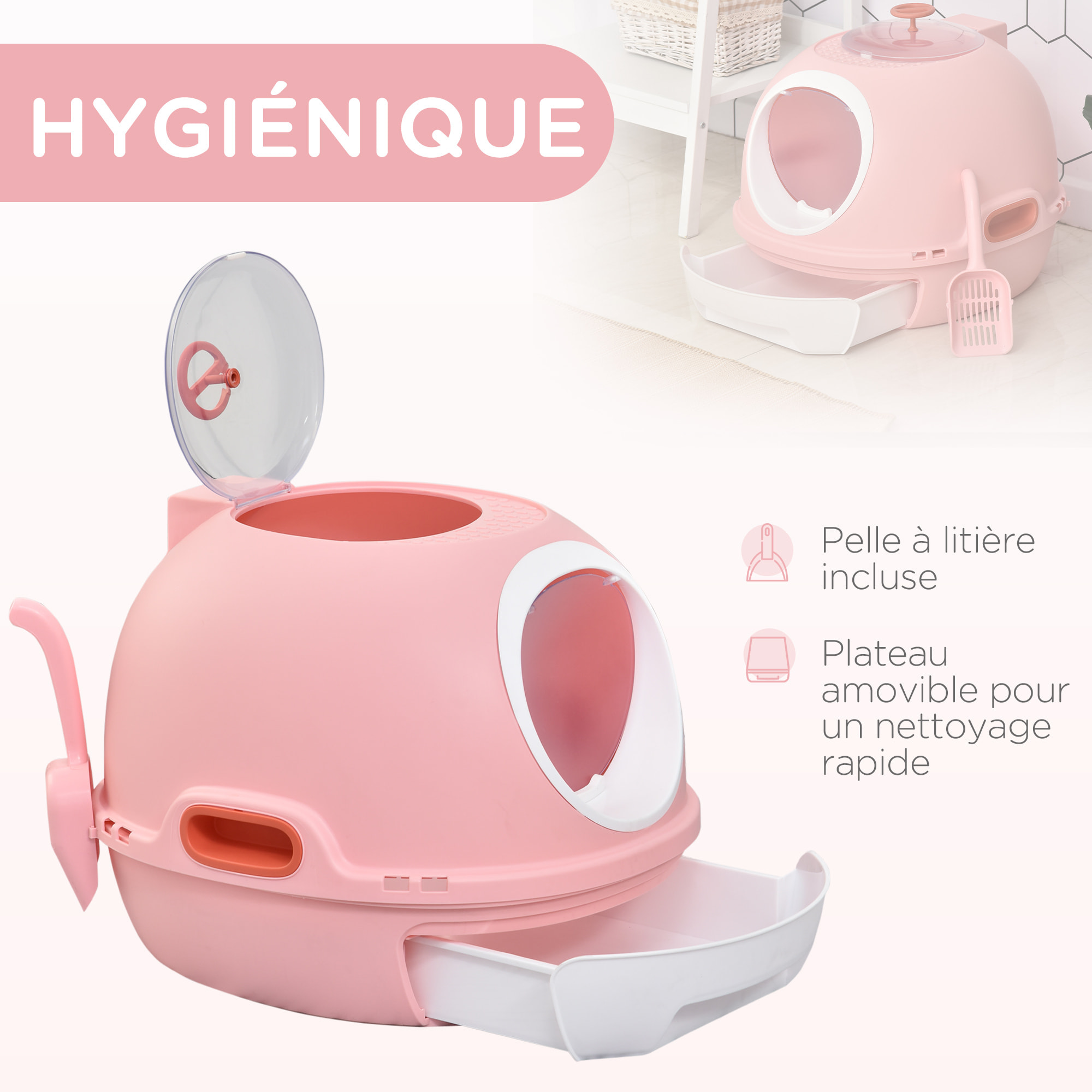 Maison de toilette portable pour chat