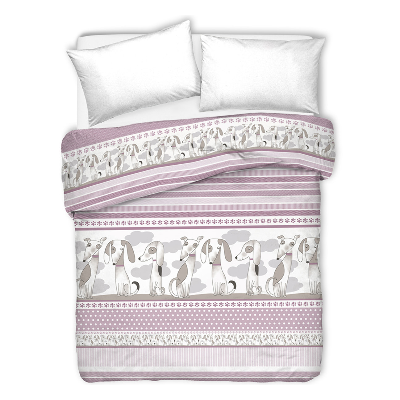 Copriletto di cotone baubau rosa 100% cotone