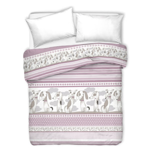 Copriletto di cotone baubau rosa 100% cotone