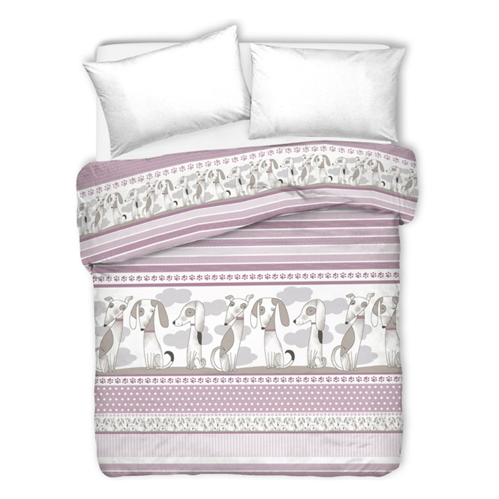 Copriletto di cotone baubau rosa 100% cotone