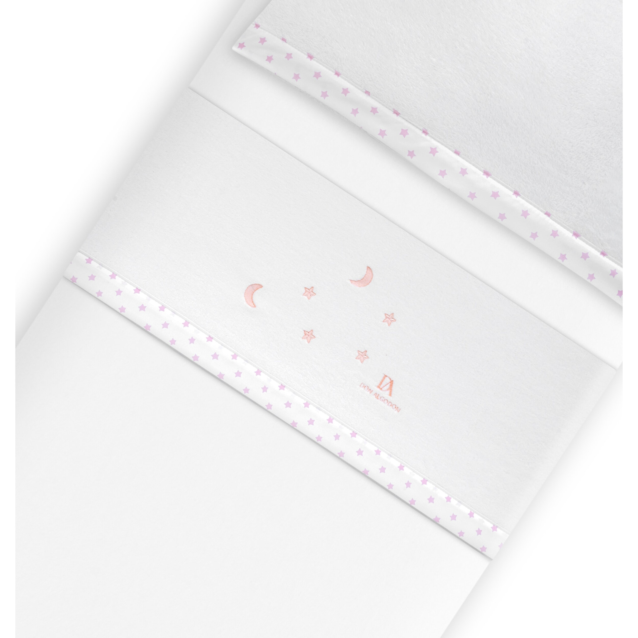 Triptico Cuna Coralina  Don Algodon Multi Estrellas Luna Bco/Rosa
