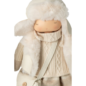 J-Line Garçon et fille sac et chapeau - polyester - beige - small - assortiment de 2