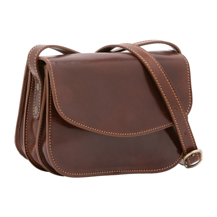 Borsa a tracolla  da donna In Vera pelle Made in Italy 22x16x9,5 cm