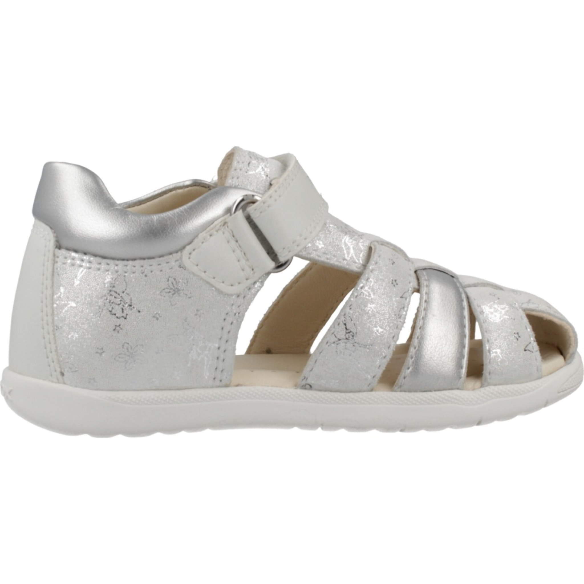 Sandalias Niña de la marca GEOX  modelo B SANDAL MACCHIA GIR PLATA