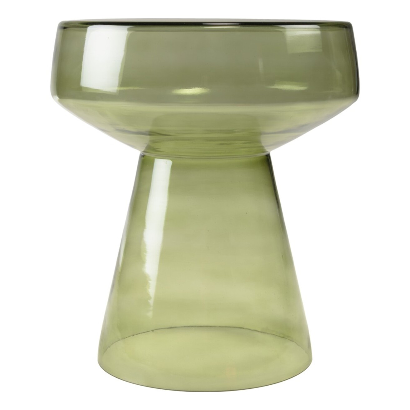 HORTENSE - Table d'appoint design en verre transparent couleur vert