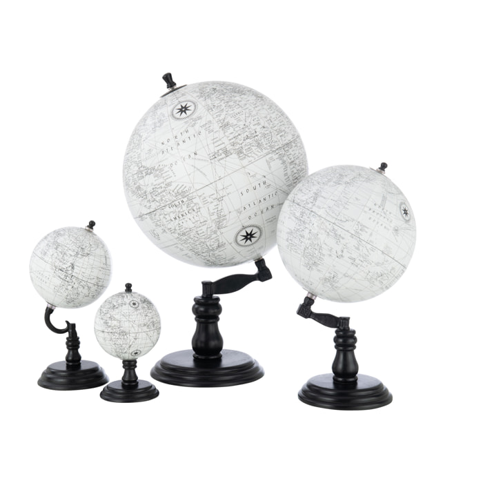 J-Line globe Sur Pied - bois - gris/noir - large