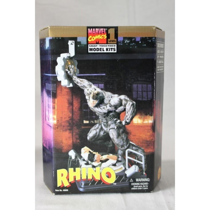 MARVEL COMICS LEVEL 1 RHINO SNAP TOGETHER MODEL KIT SCATOLA ROVINATA