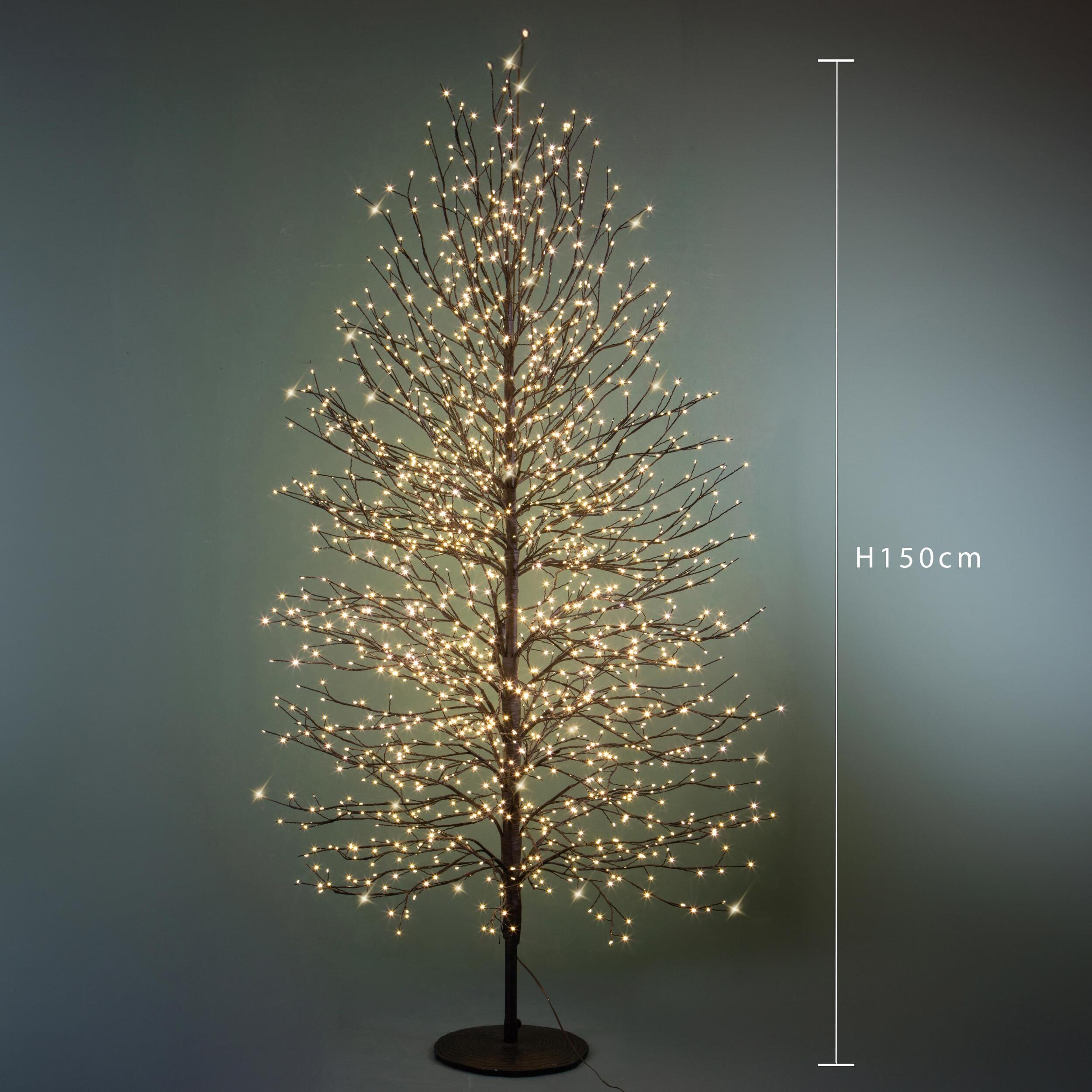 Albero con 1500 micro led da est. - Pezzi 1 - NERO - Bianchi Dino SpA