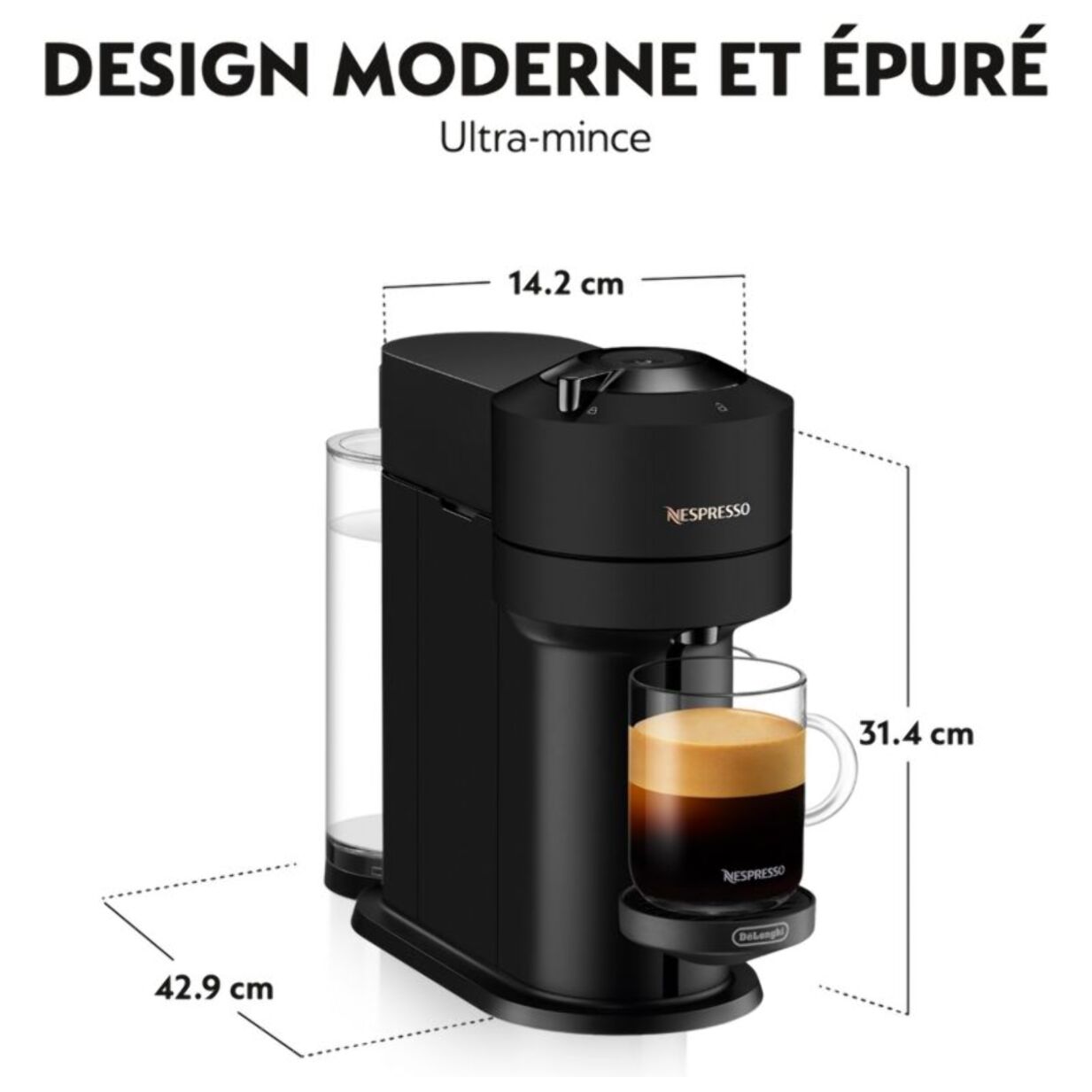 Nespresso machine à capsules Vertuo Next noir mat +52 caps ENV120.BM