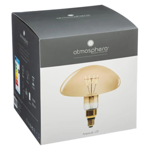 Ampoule LED "Champignon" ambrée - filament torsadé E27