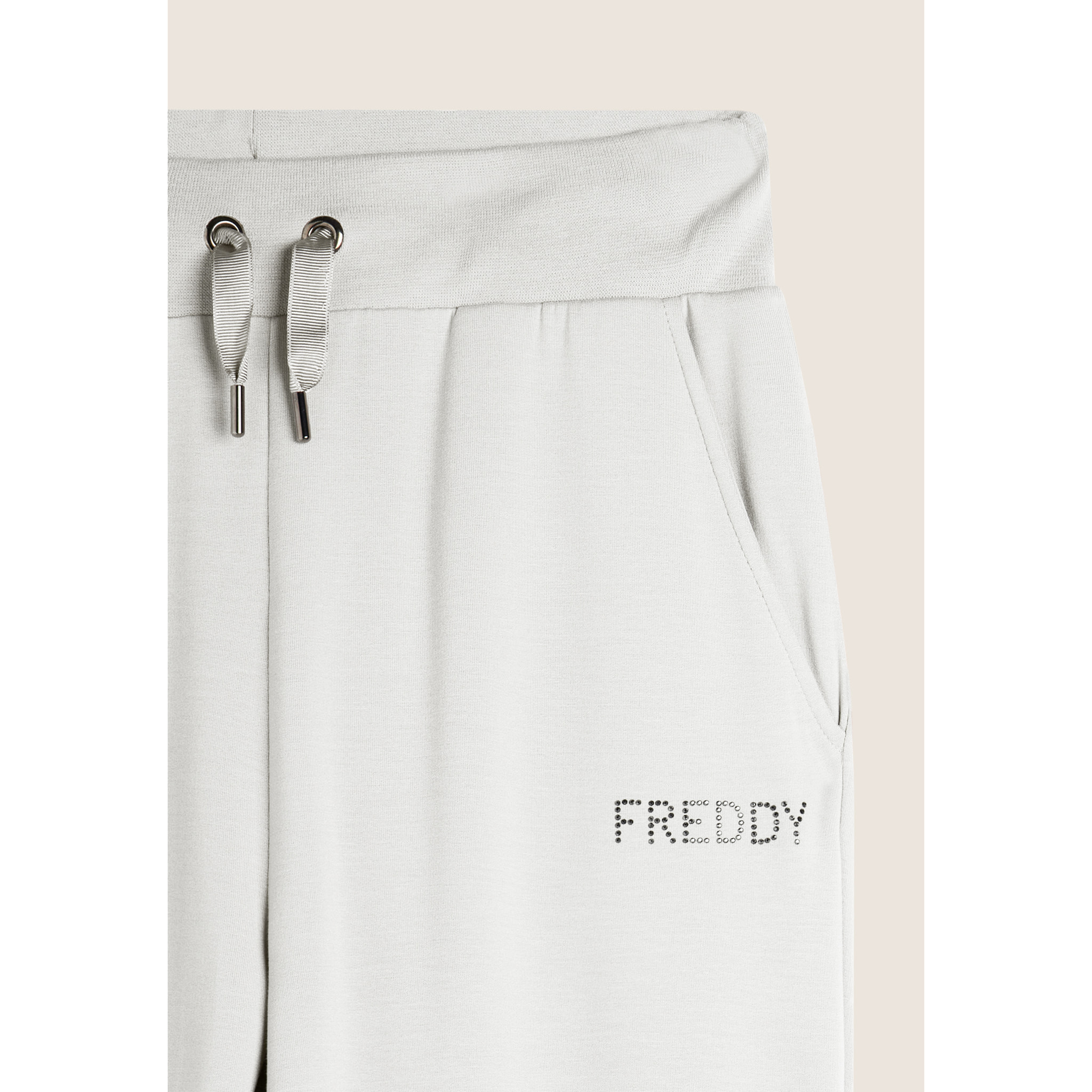 Pantalone Donna in Felpa Viscosa con Logo FREDDY in Strass