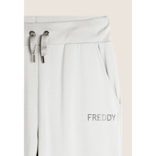 Pantalone Donna in Felpa Viscosa con Logo FREDDY in Strass