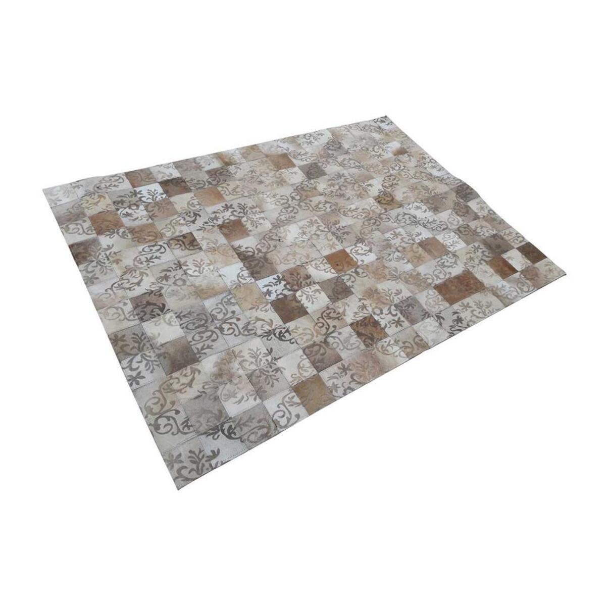 Tapis peau de vache kilim fait main BUPE