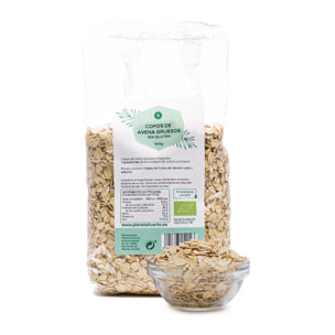 PLANETA HUERTO | Copos de Avena Gruesos Sin Gluten Ecológicos de – Aporte Completo de Nutrientes, Ricos en Proteínas, Fibra y Omega 3, Presentación en Bolsa de 500 g