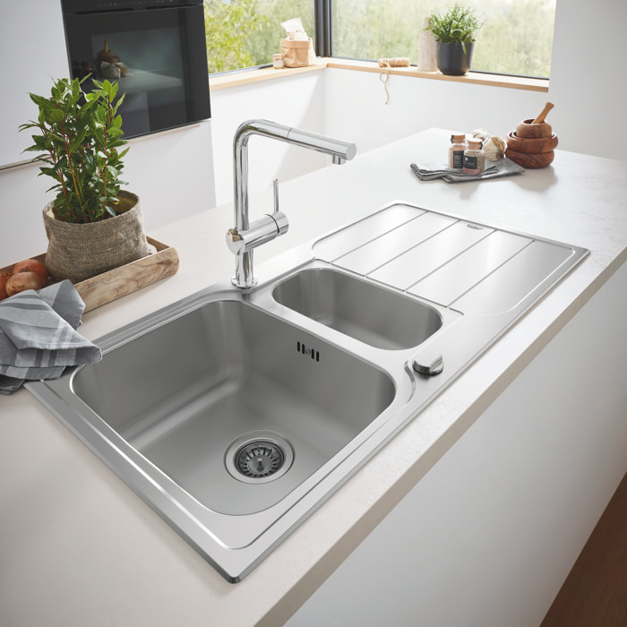 Mitigeur monocommande Evier Minta avec douchette extractible