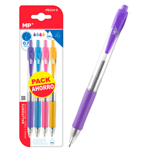 SET BOLÍGRAFOS GEL PACK AHORRO 4 Uds.