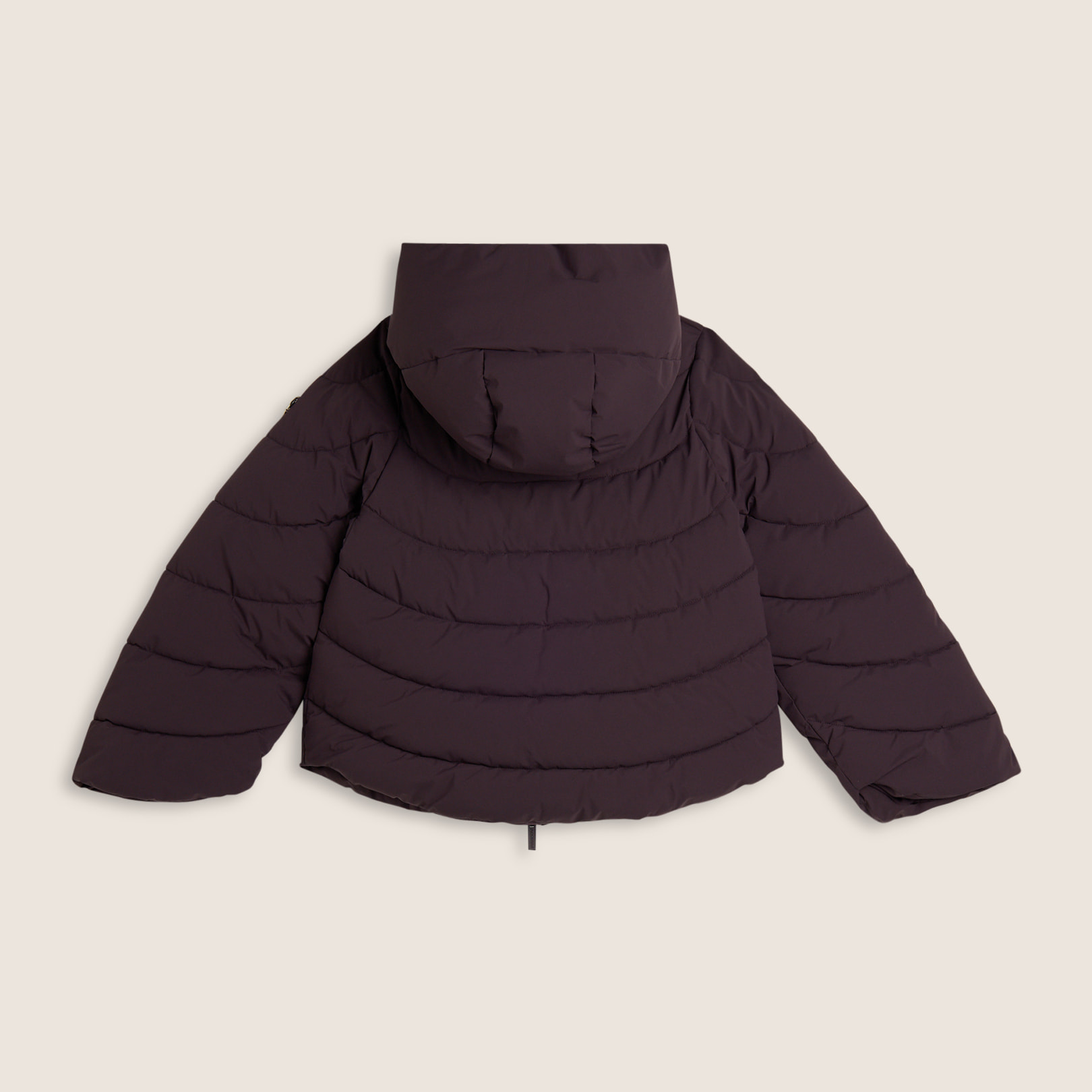 Piumino cropped donna con maniche svasate