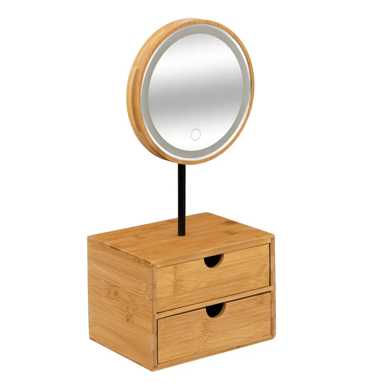 Miroir organiseur à led 16 cm Bambou