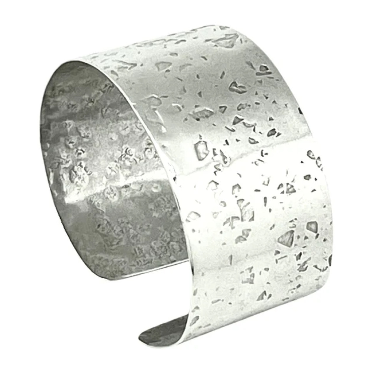 Pulsera brazalete Alunizaje medium en latón plata 10µ