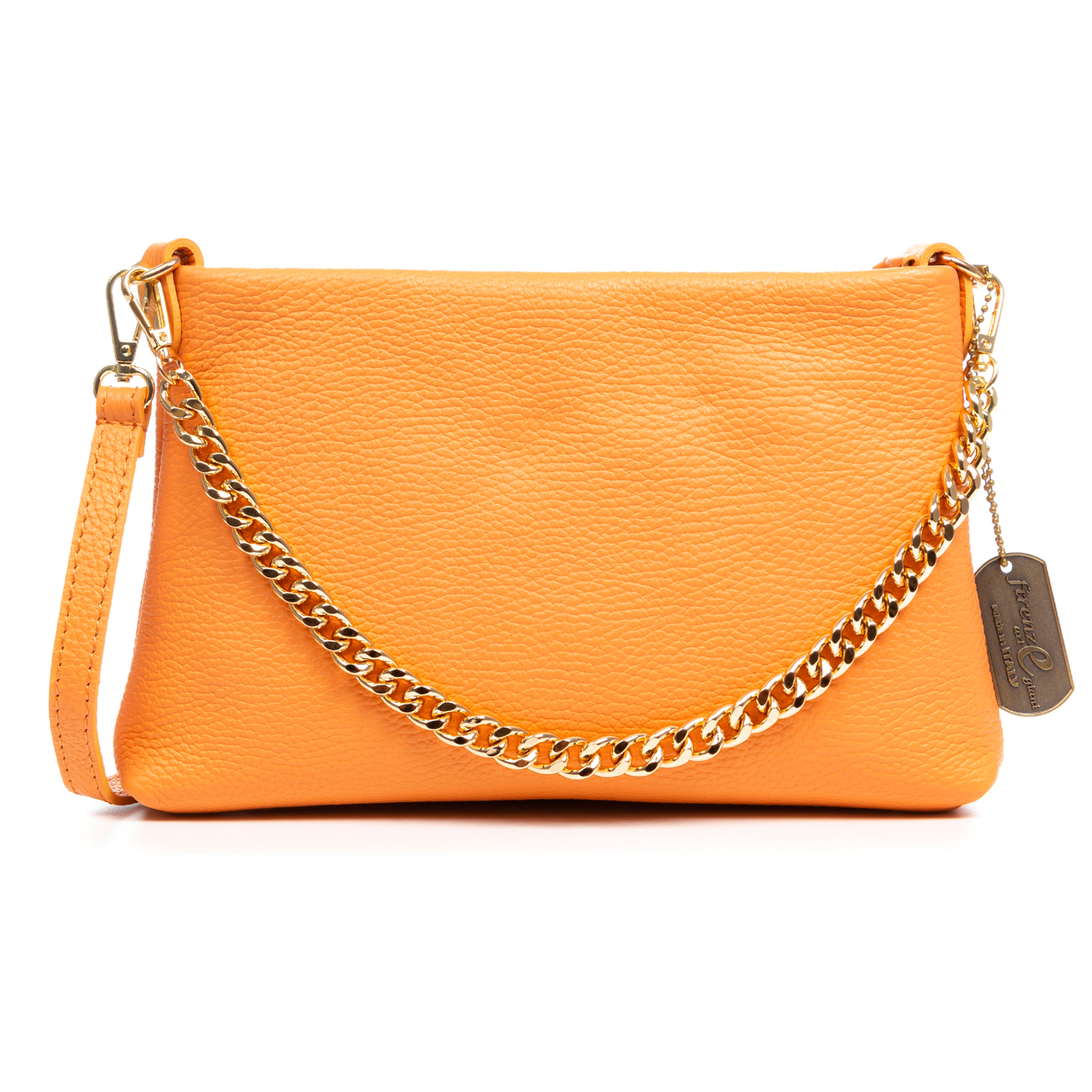 Angri borsa a tracolla donna. Pelle autentica finitura Dollaro