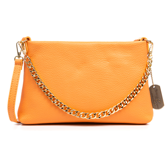 Angri borsa a tracolla donna. Pelle autentica finitura Dollaro