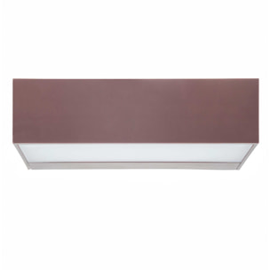 FORLIGHT Ara aplique exterior rectangular marrón con led blanco cálido 3000K