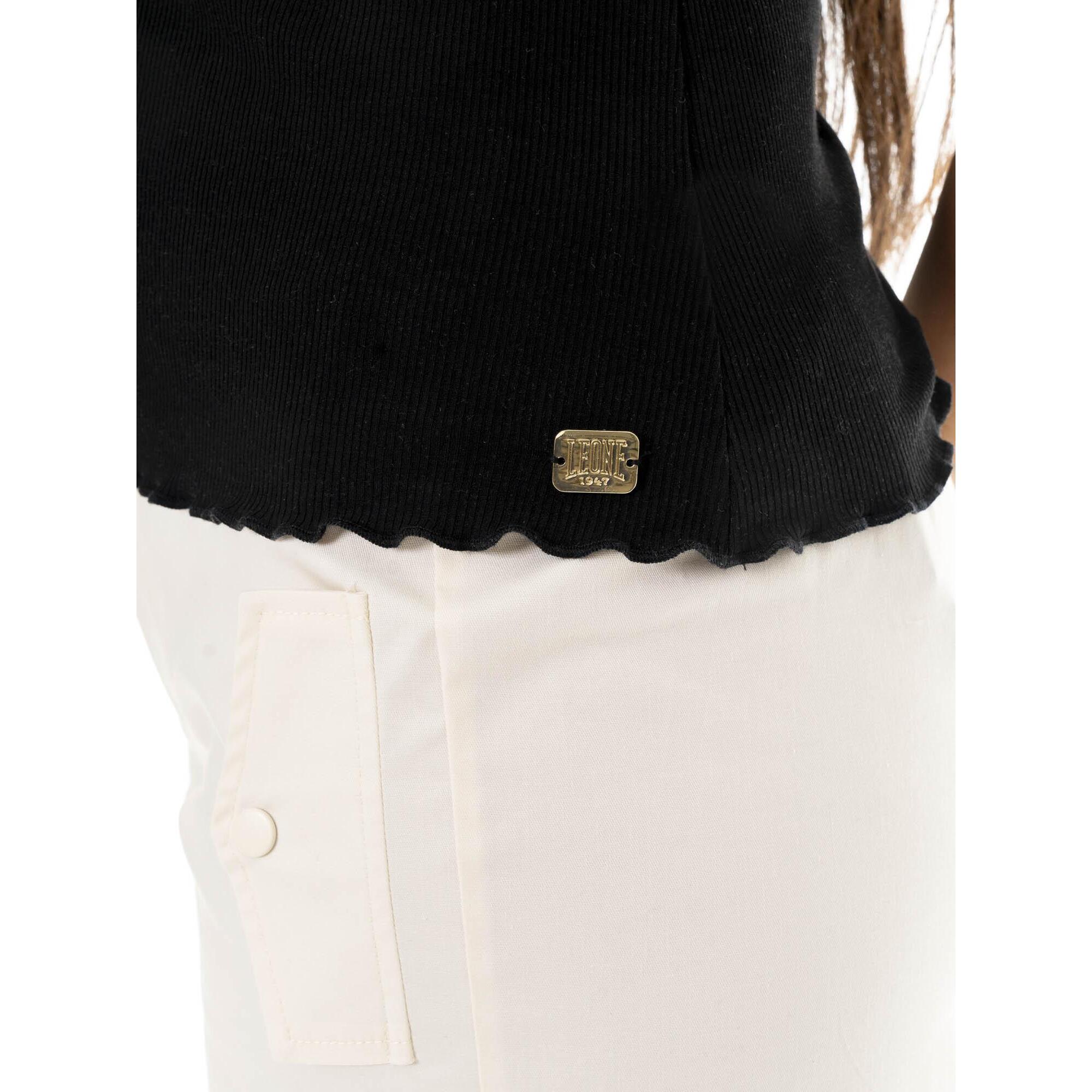 Camiseta de tirantes mujer Leone Chic Gold canalé elástico