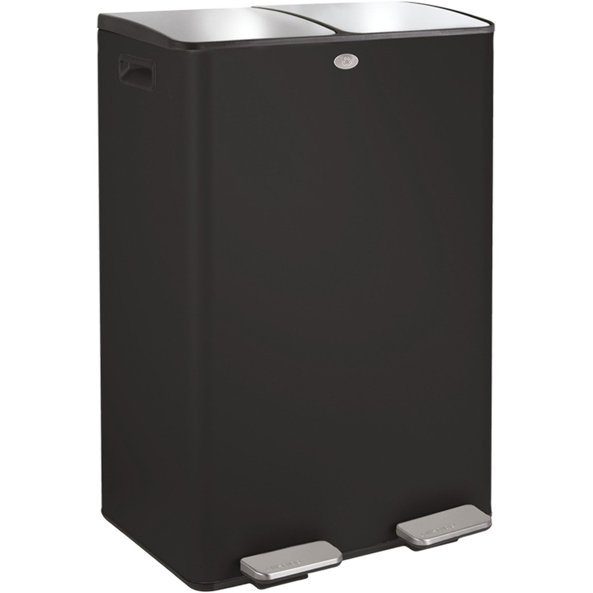 Poubelle tri Sélectif ALIYA 60L (2x30L) Acier Noir mat Spirella