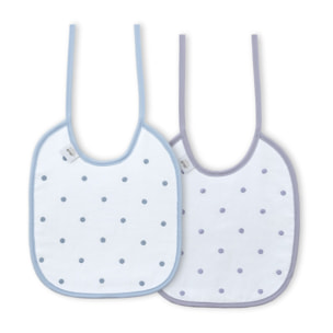 Pack de dos Baberos Topitos-Rectangular