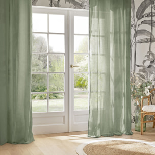Voilage "Paxta" 135x240cm vert céladon