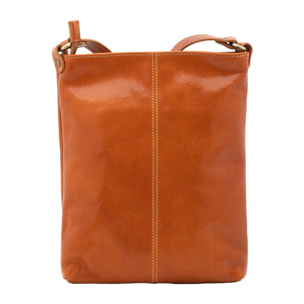 Borsa a tracolla uomo in vera pelle - Modello False - Made in Italy - 26.0 x 34.0 x 5.0 cm