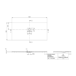 Receveur antidérapant Squaro Infinity quaryl edelweiss